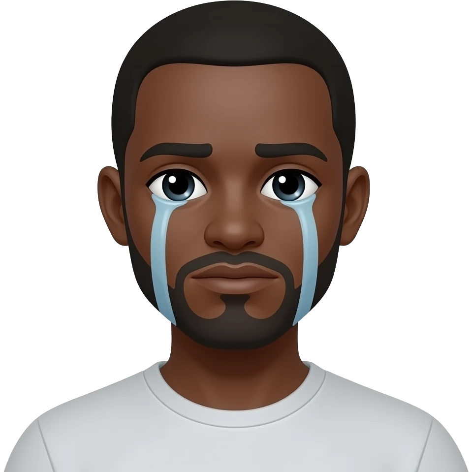 Black crying emoij emoji