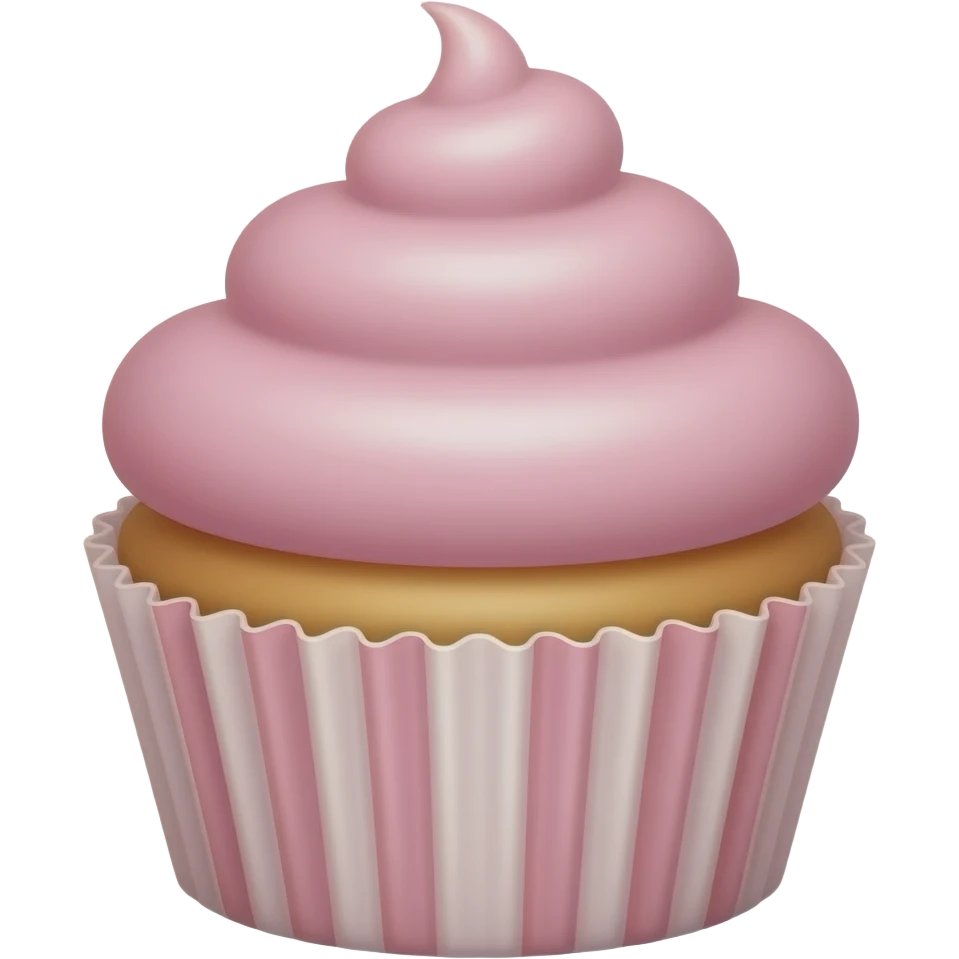 Cupcake with pink icing emoji