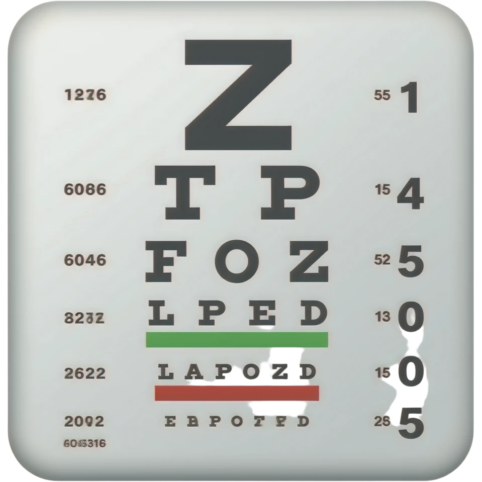 vision test chart emoji