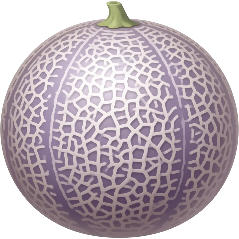 A lavender melon emoji