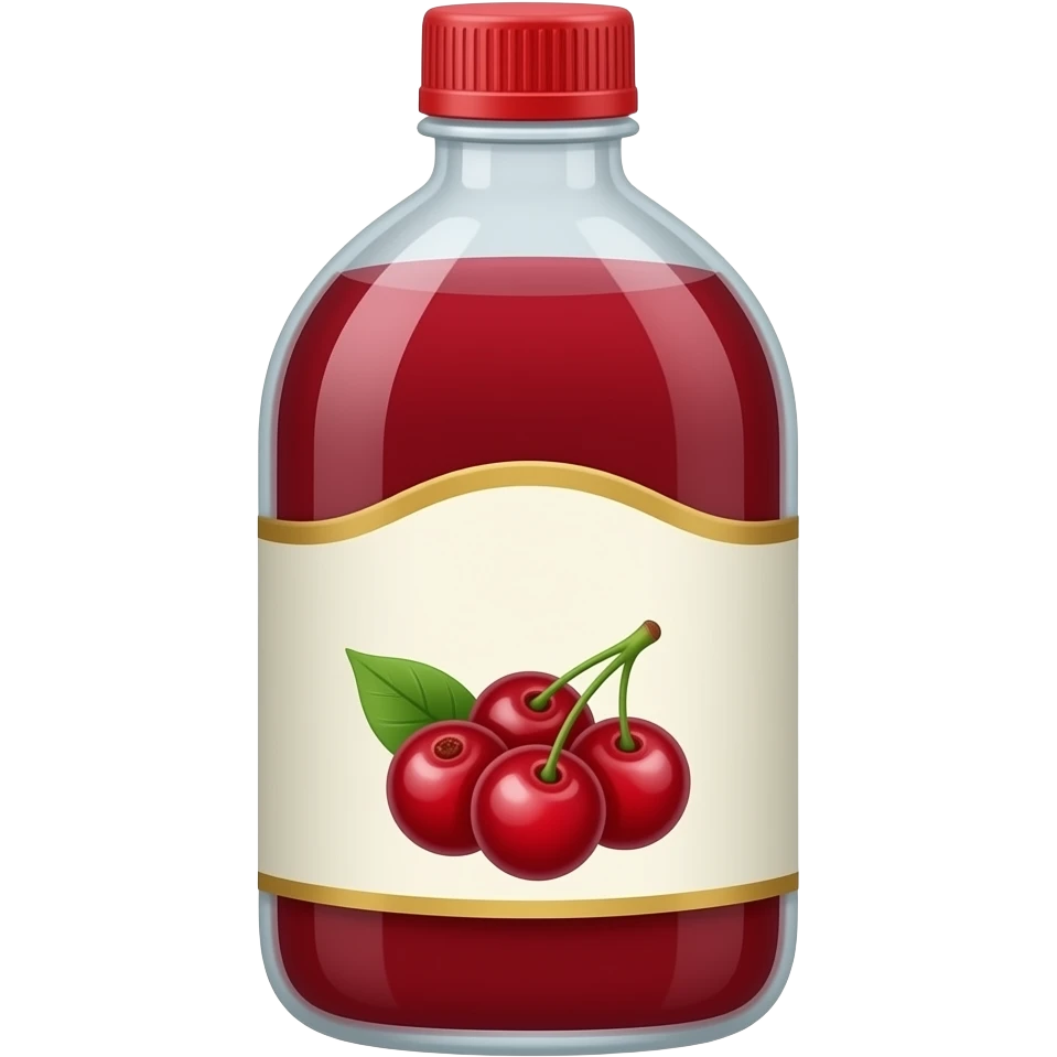 Cranberry juice bottle emoji