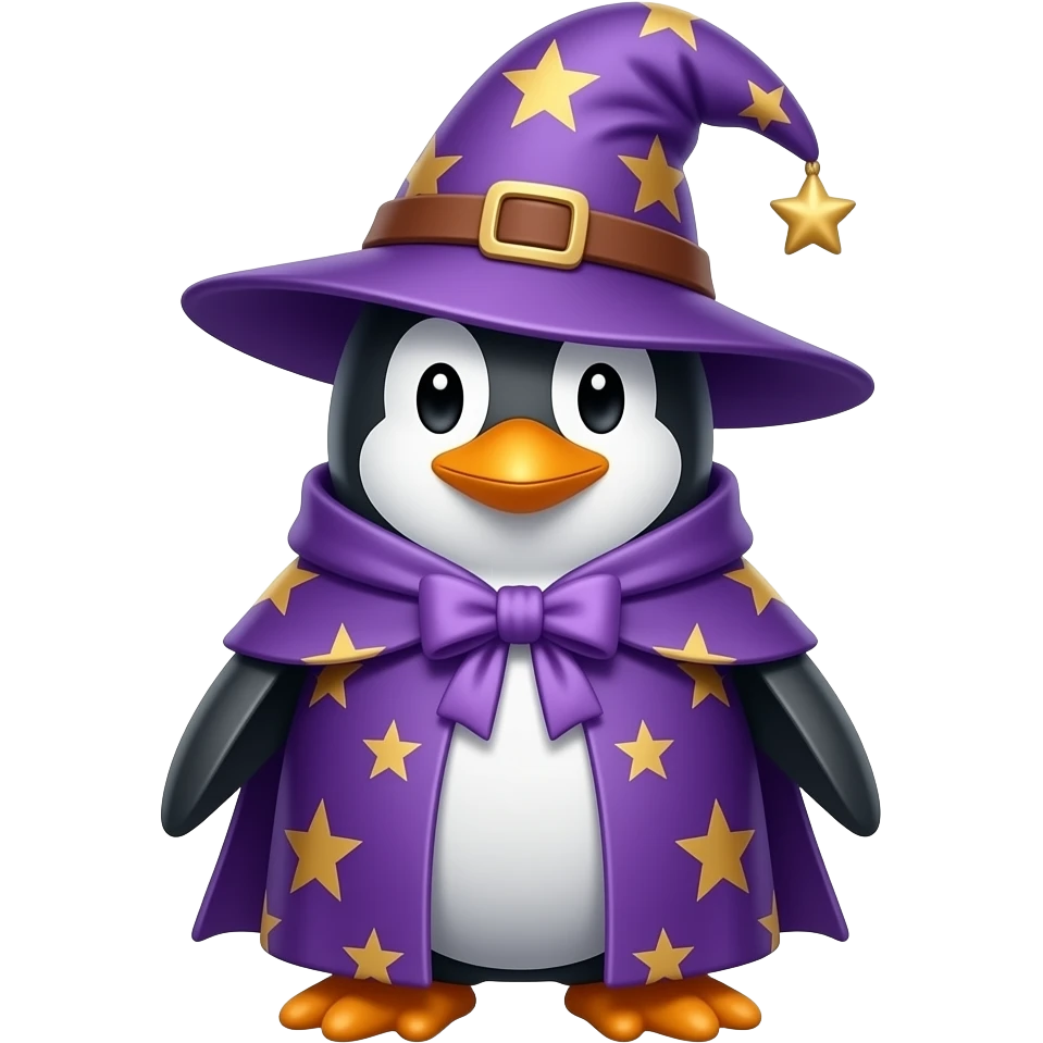 Penguin Wizard emoji