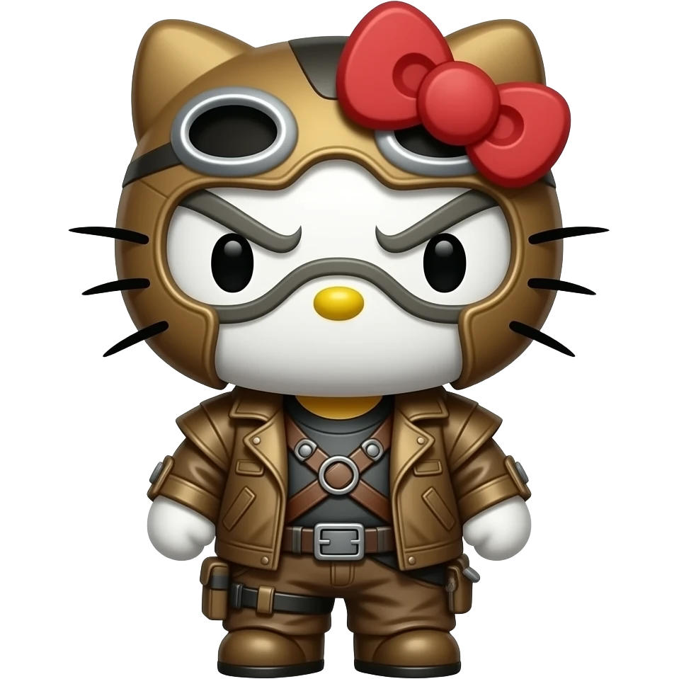 hello kitty as angry mad max emoji