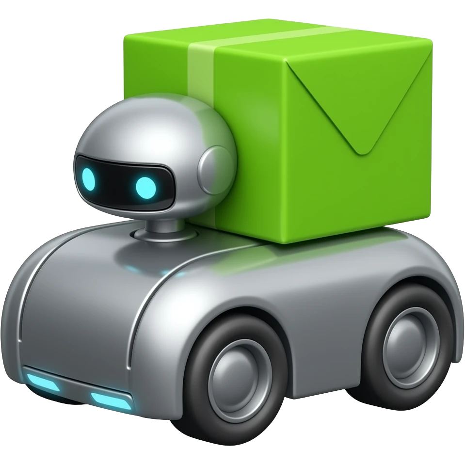 Delivery robot emoji
