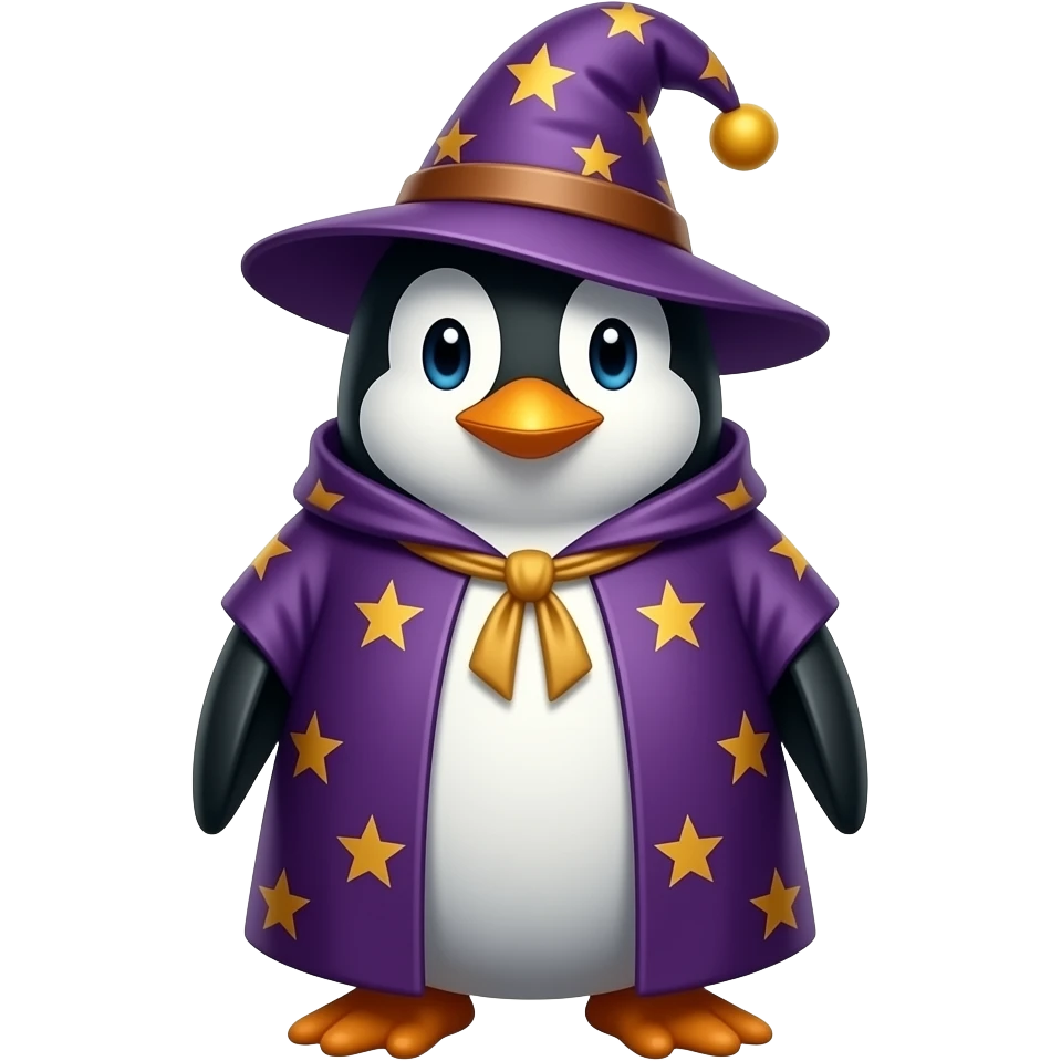 Penguin Wizard emoji