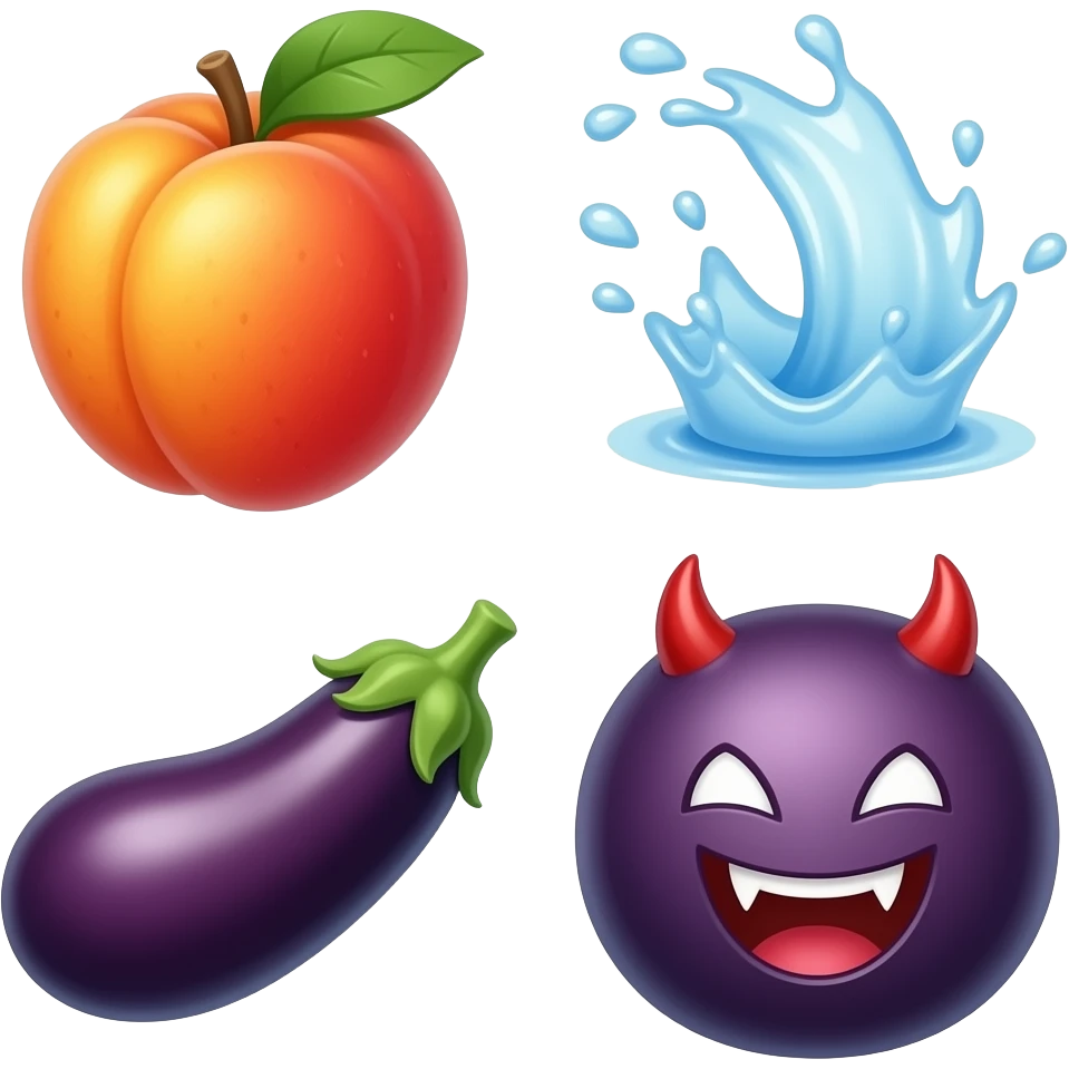🍑🍆😈💦 emoji
