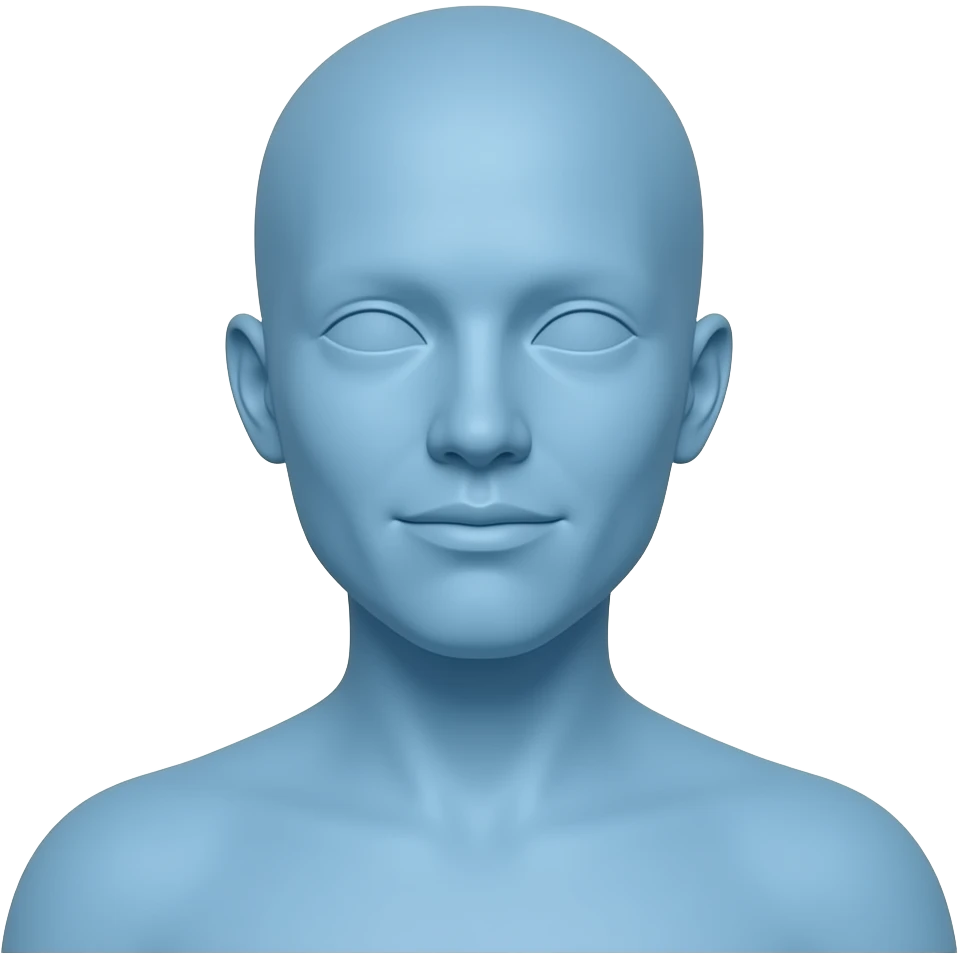 Person abstract, sky blue emoji