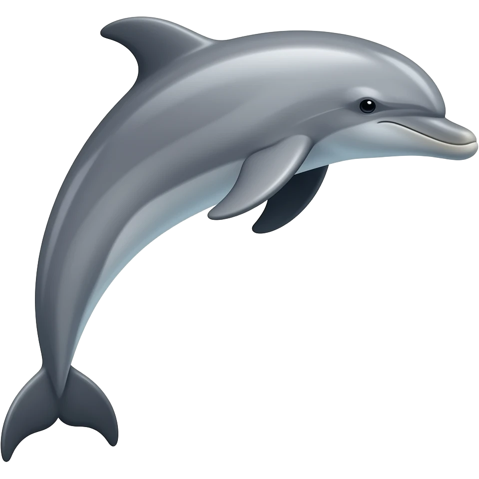 Dolphin turns to d emoji