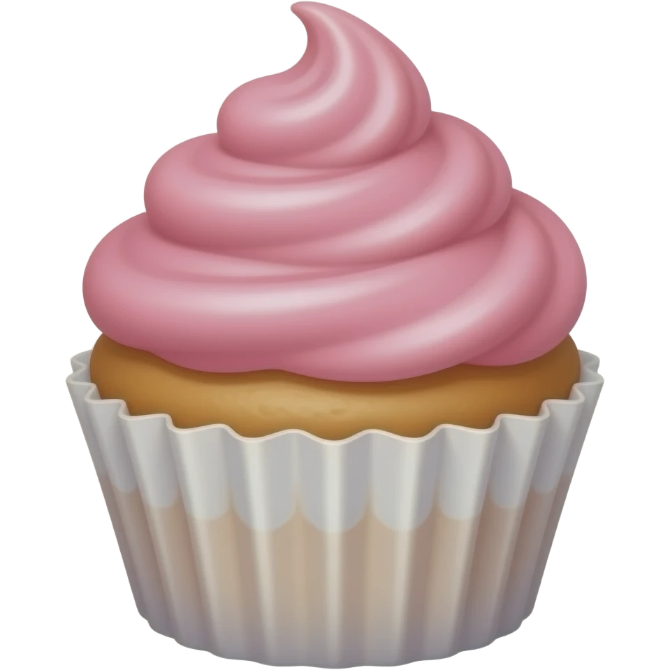 Cupcake with pink icing emoji