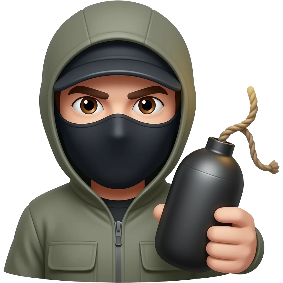 terrorist with bomb emoji