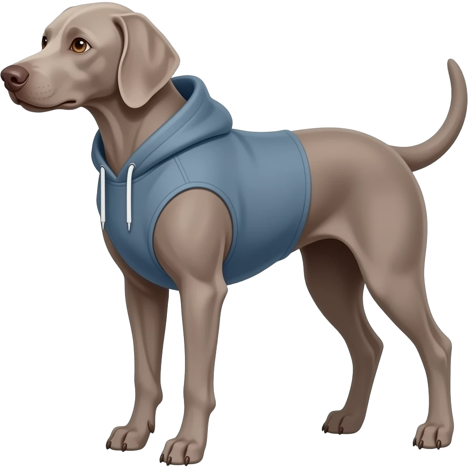weimeraner in a hoodie emoji