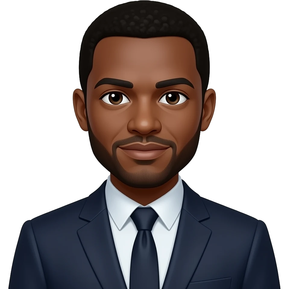 black man in suit emoji