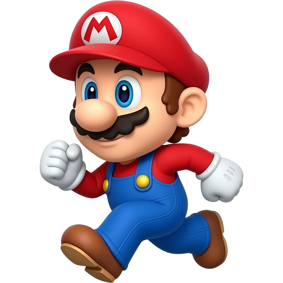 chibi worried mario is running away emoji | AI Emoji Generator