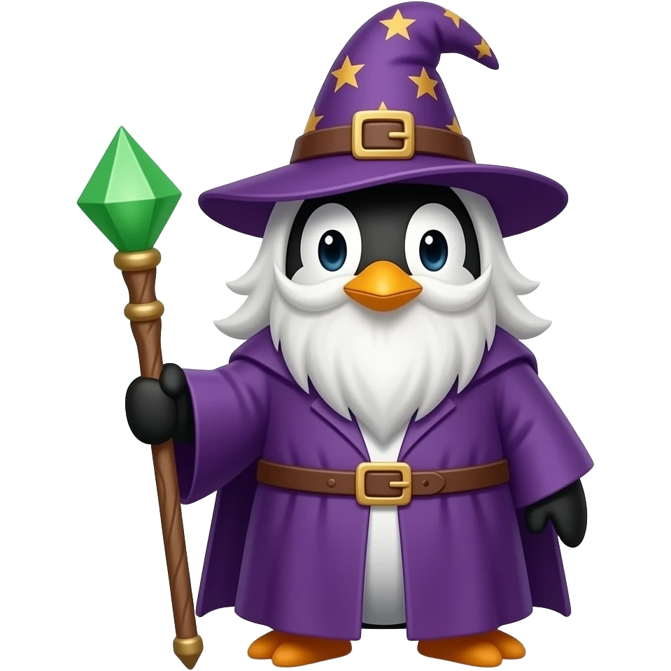 Penguin Wizard emoji