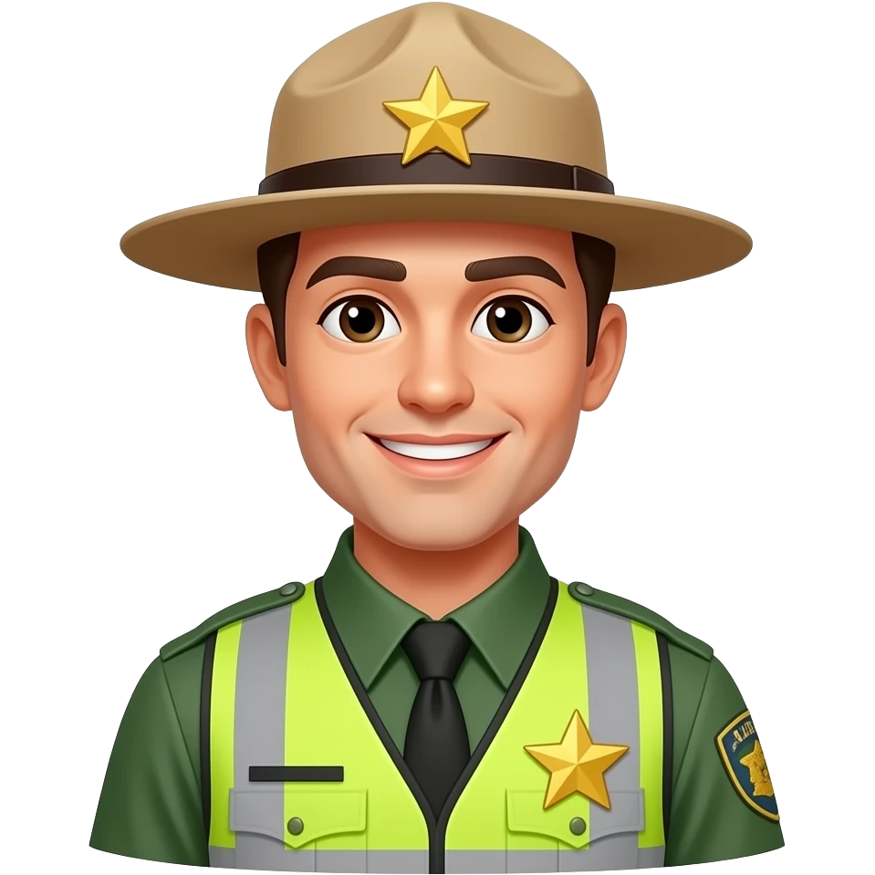 Park Ranger smiling emoji