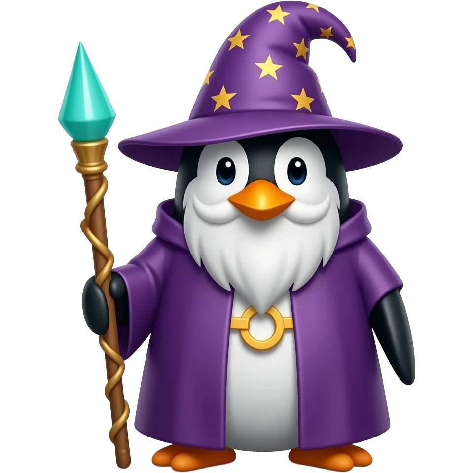 Penguin Wizard emoji
