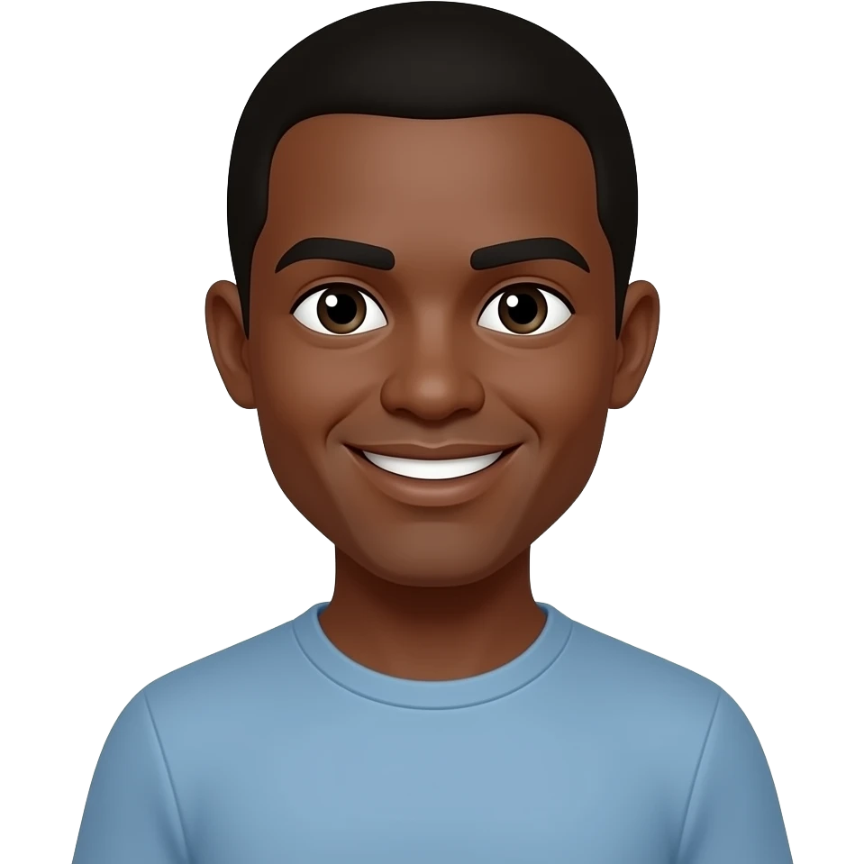 Smile black emoji