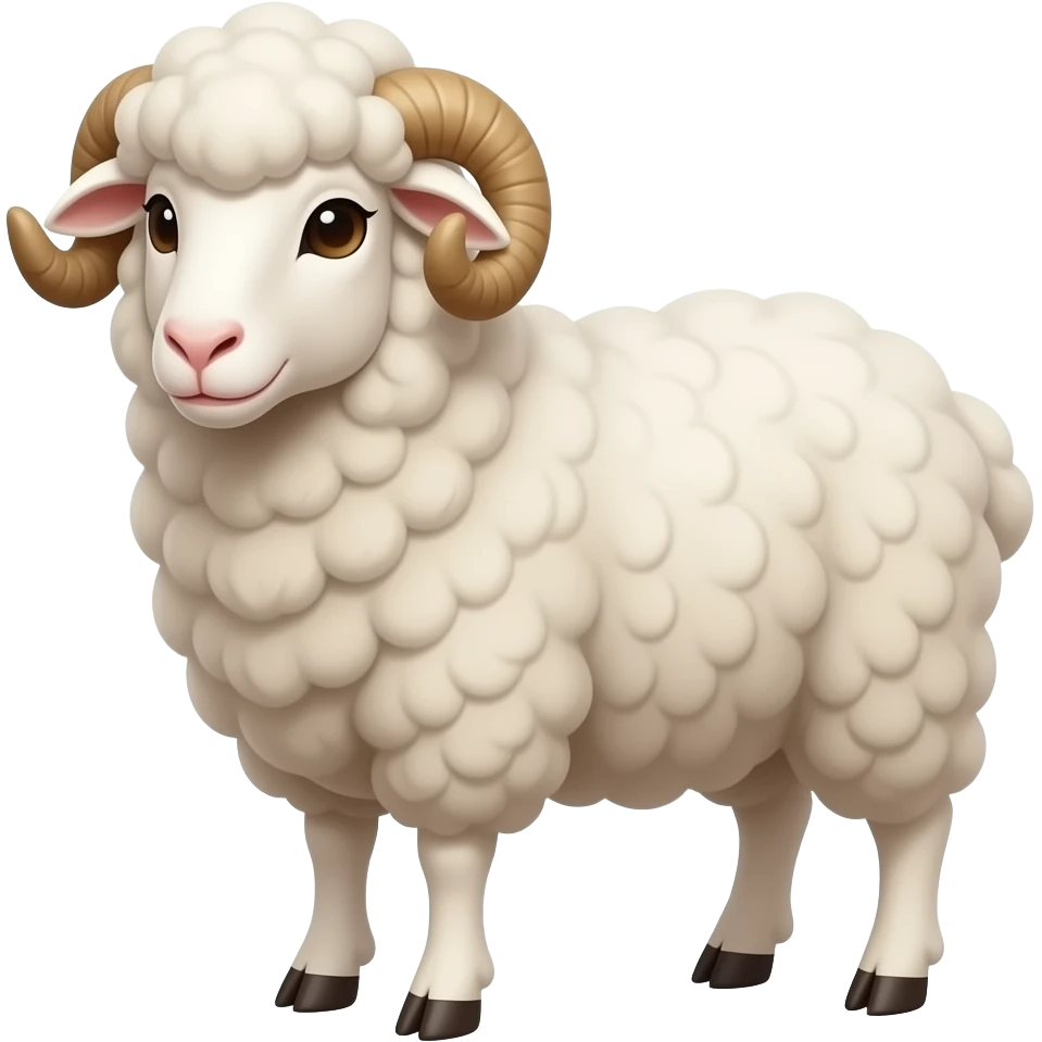 Chinese zodiac realistic Sheep emoji