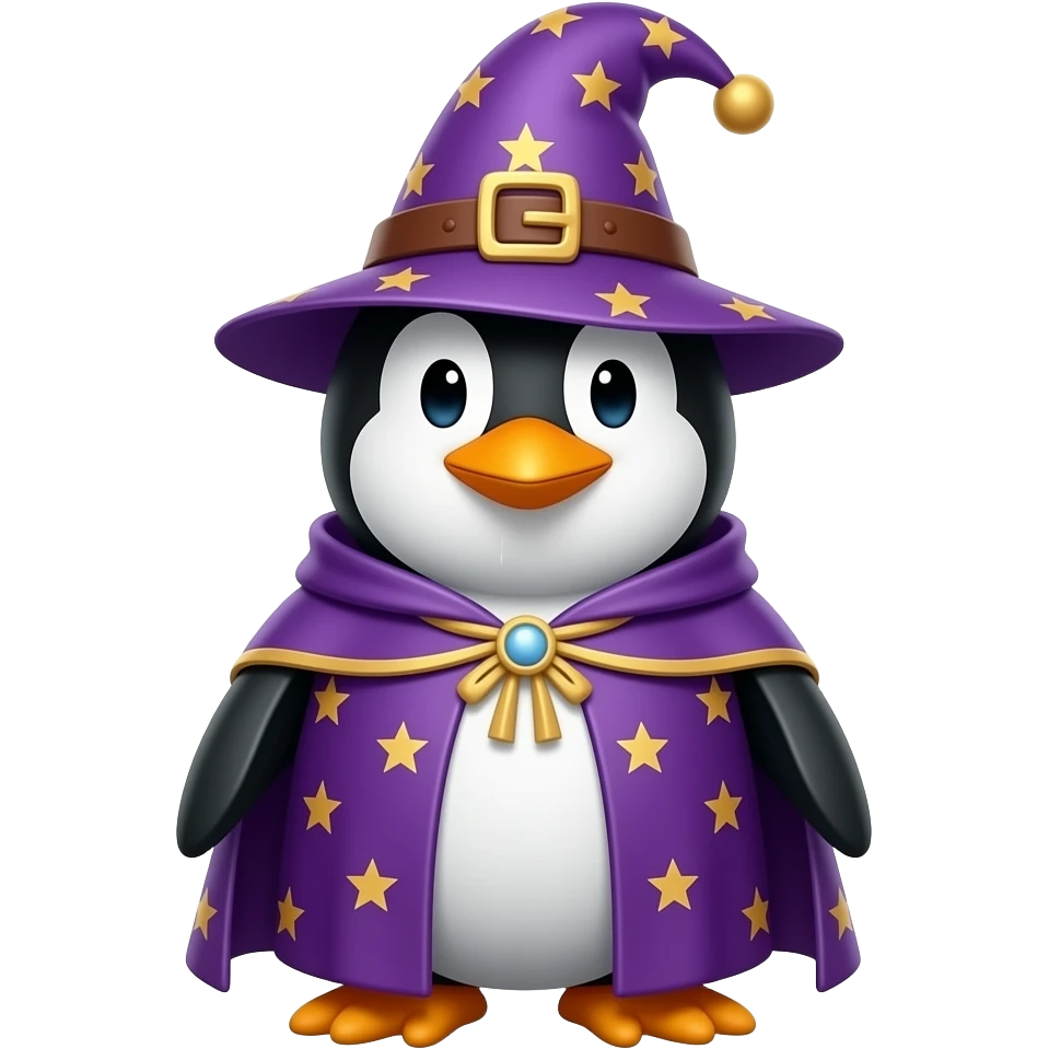 Penguin Wizard emoji