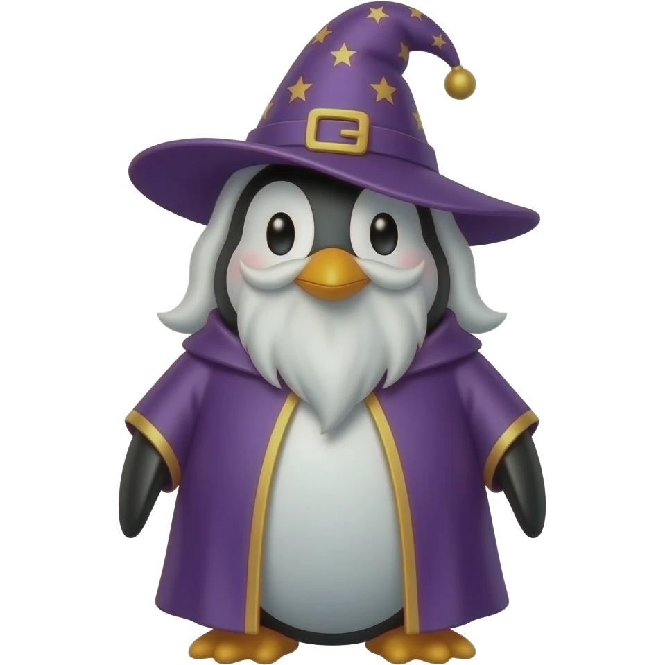 Penguin Wizard emoji