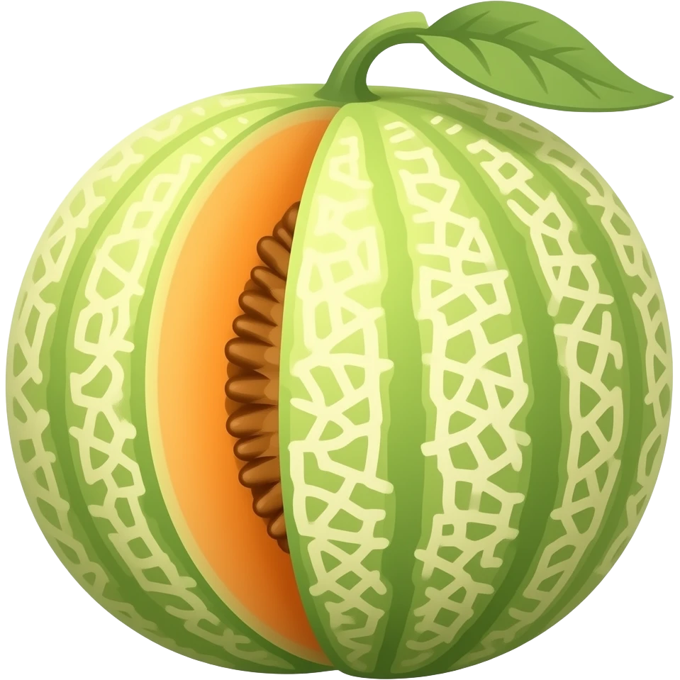 Cantaloupe cartoon emoji