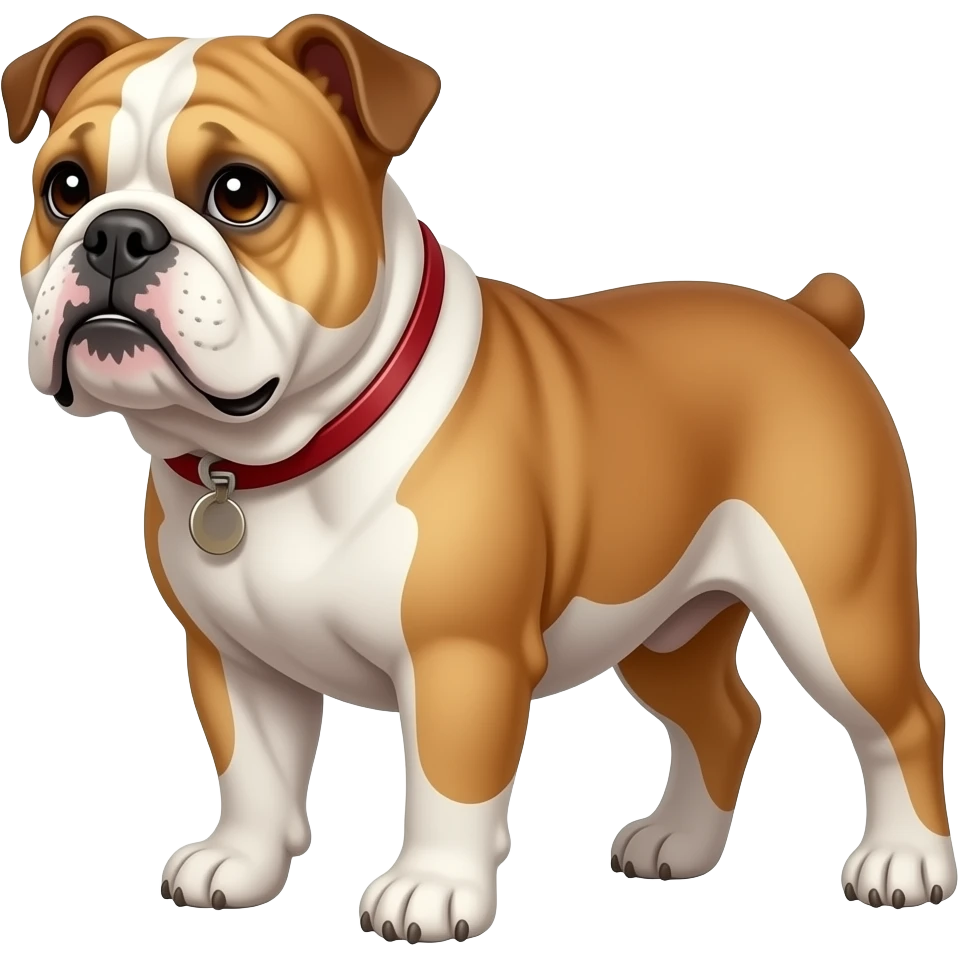 crea un emoji de un perro bull dog emoji