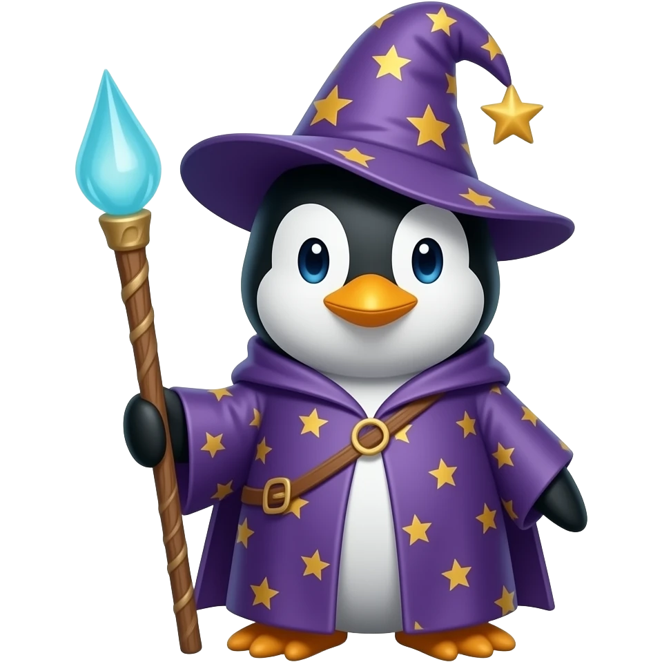 Penguin Wizard emoji