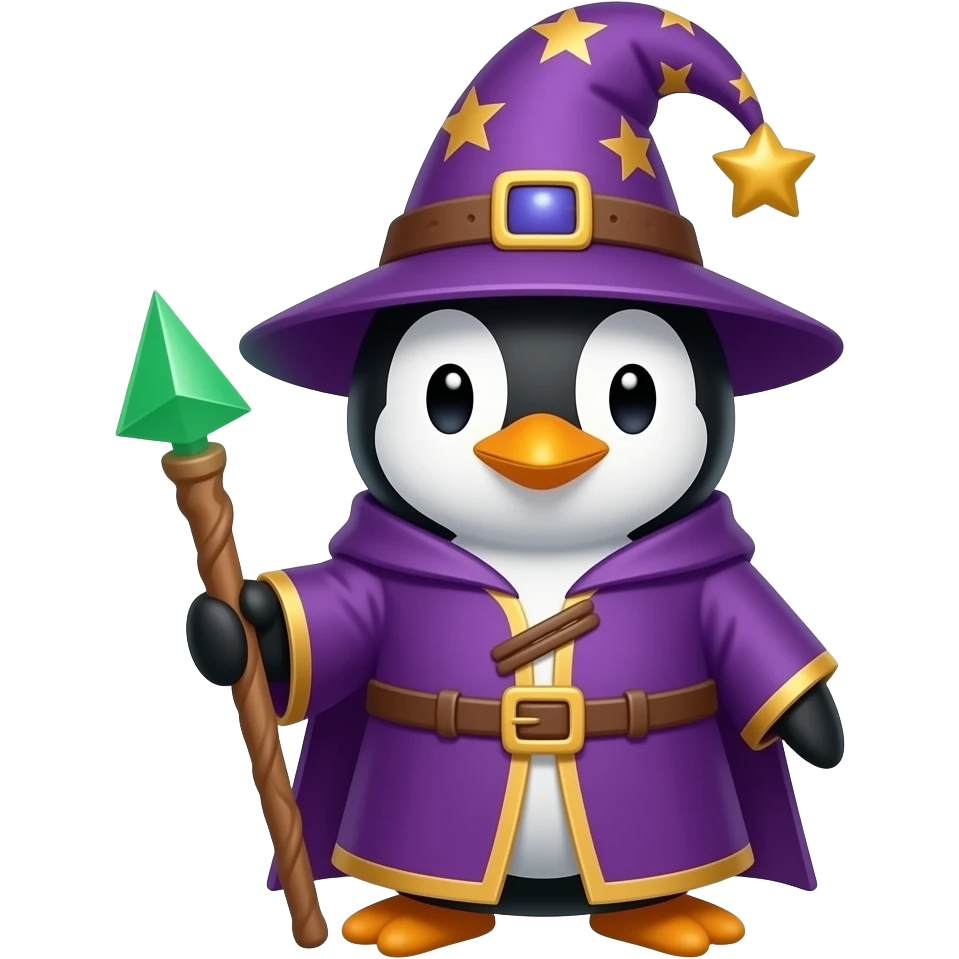 Penguin Wizard emoji