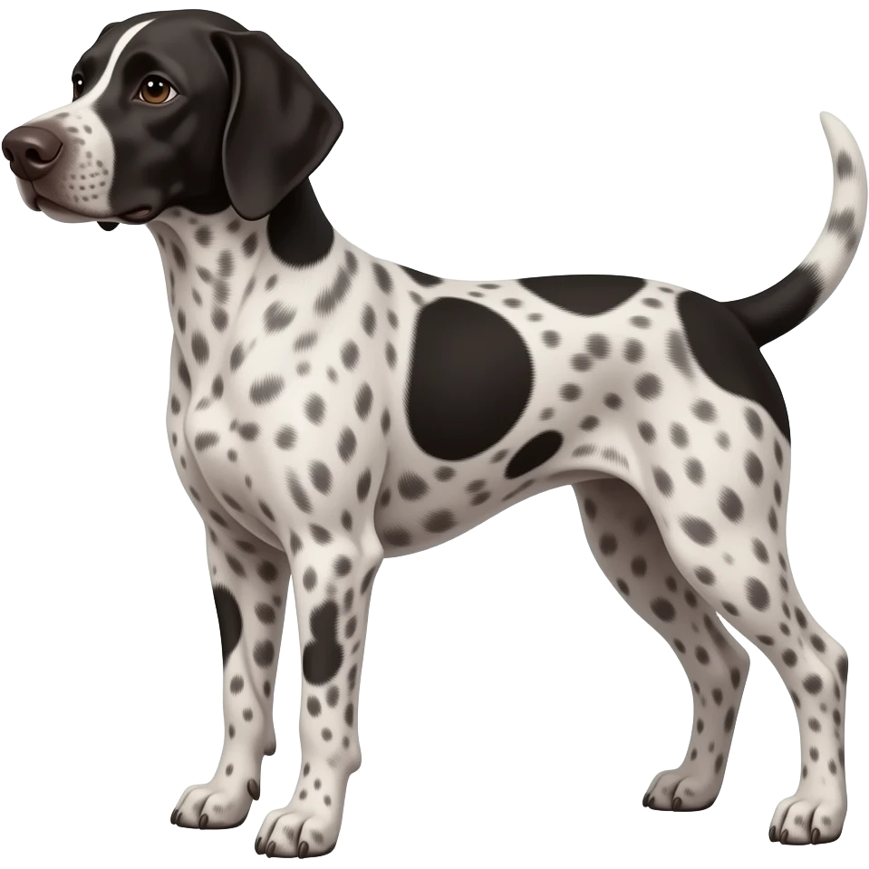 German Shorthair pointer more black with grey roan emoji | AI Emoji ...