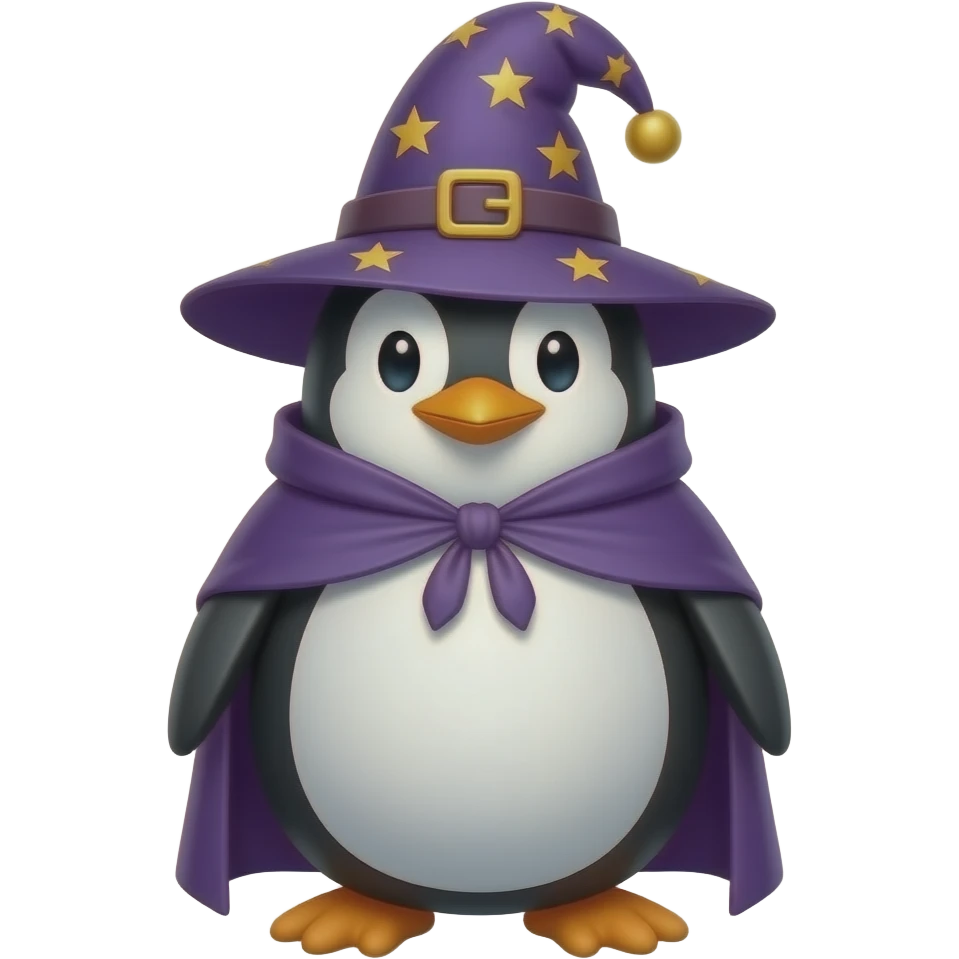 Penguin Wizard emoji