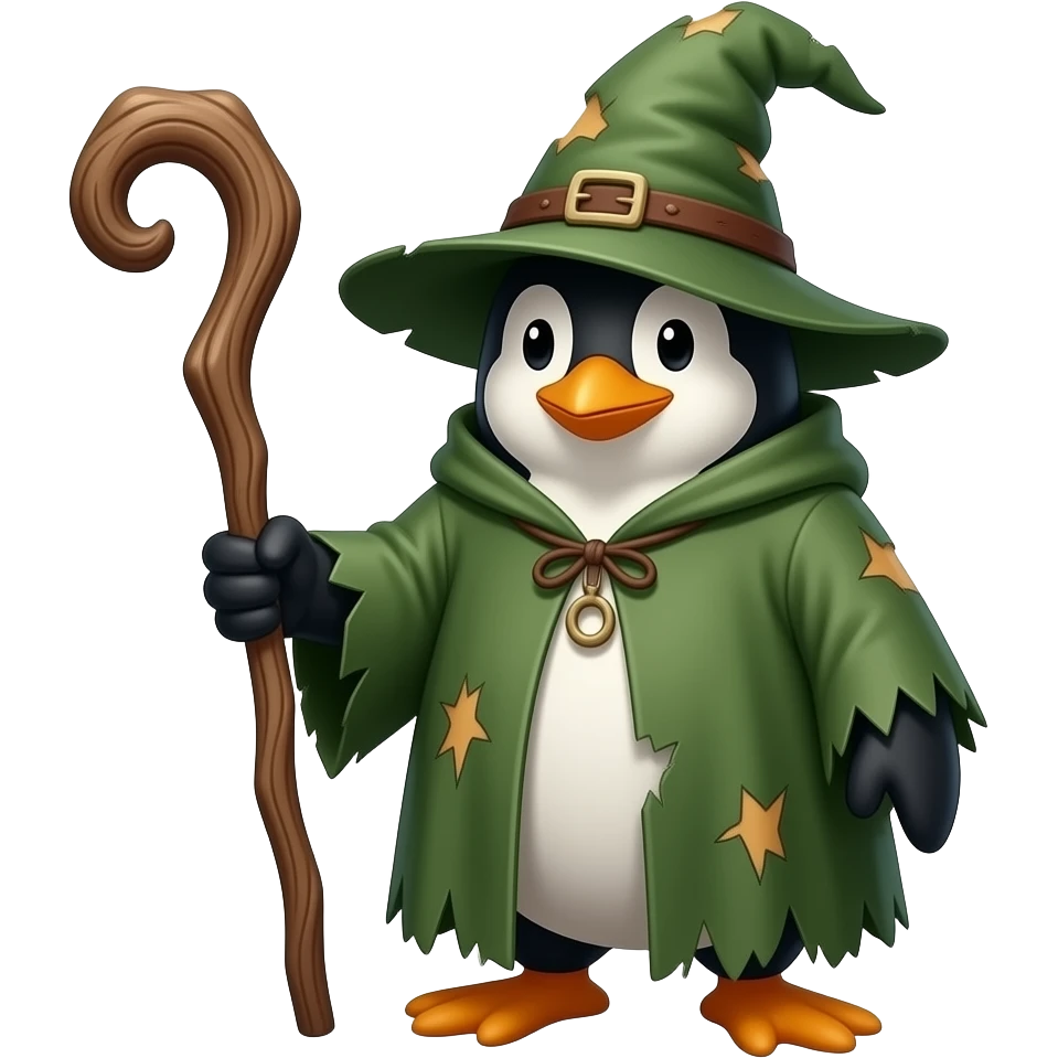 Penguin Wizard emoji