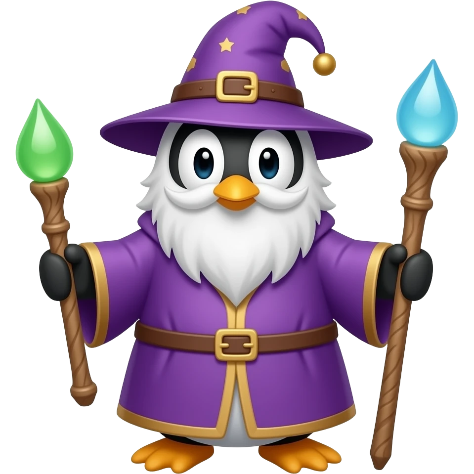 Penguin Wizard emoji