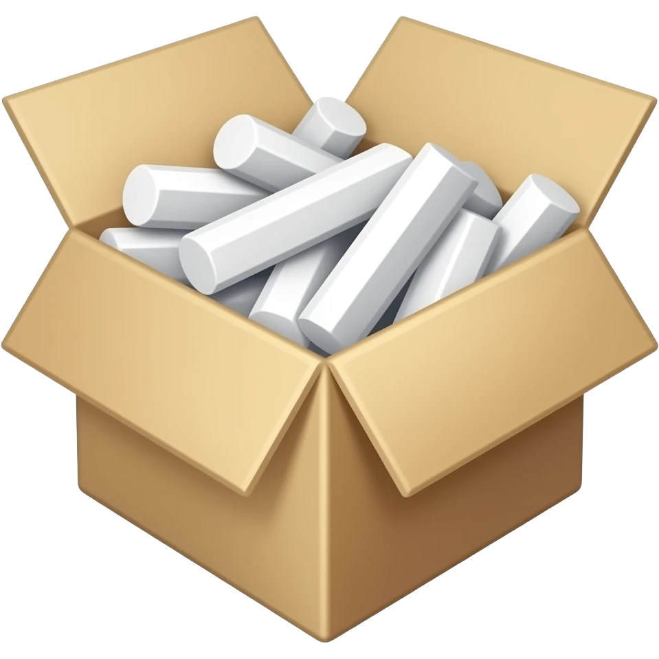 box filled with white chalk emoji