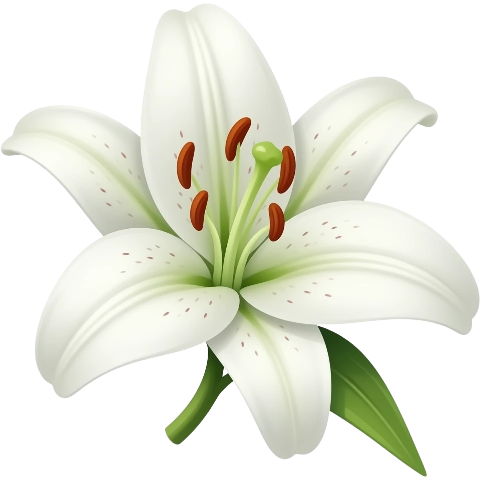 Lilies white emoji