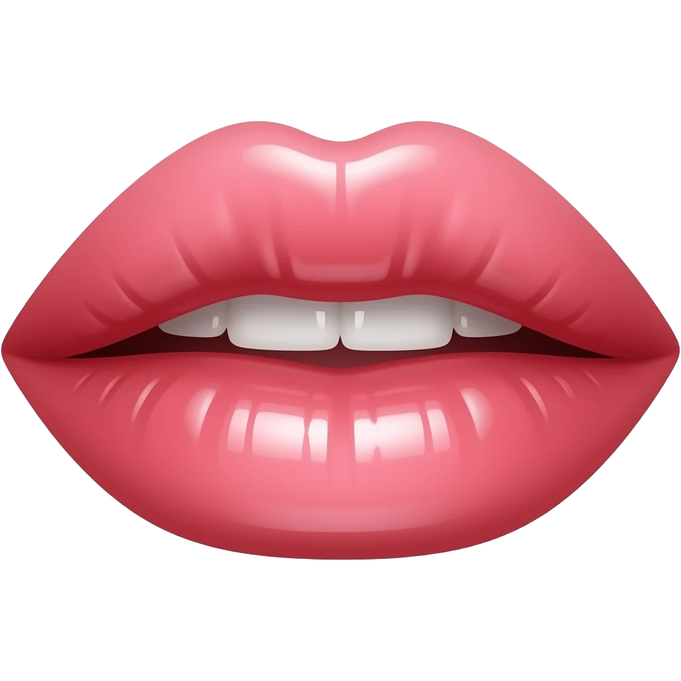 shine lips emoji