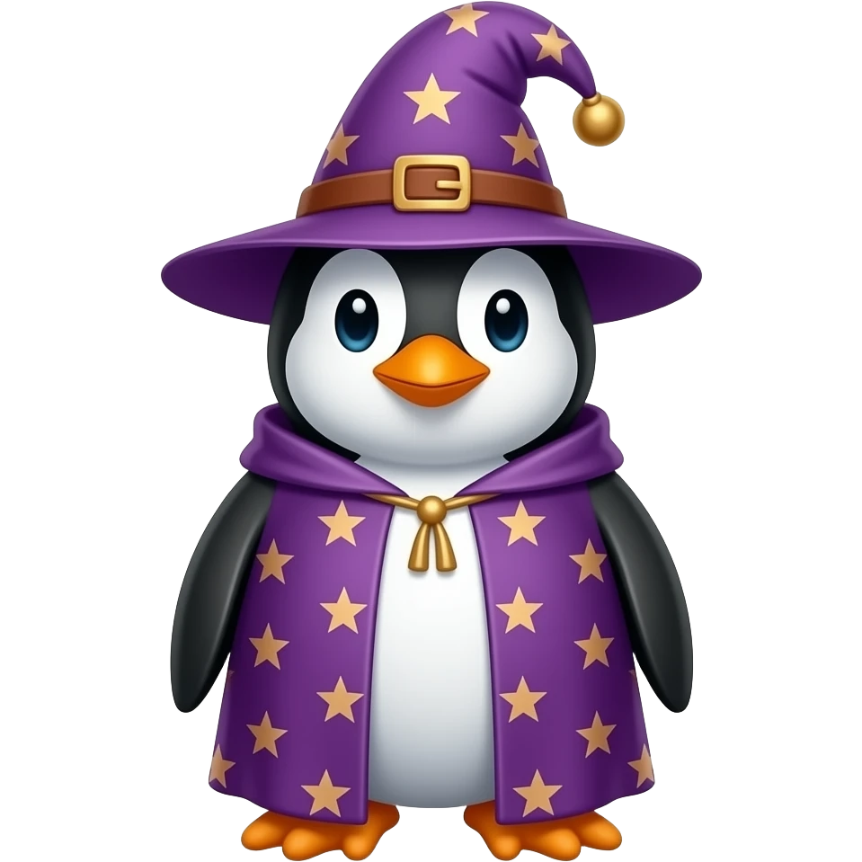 Penguin Wizard emoji