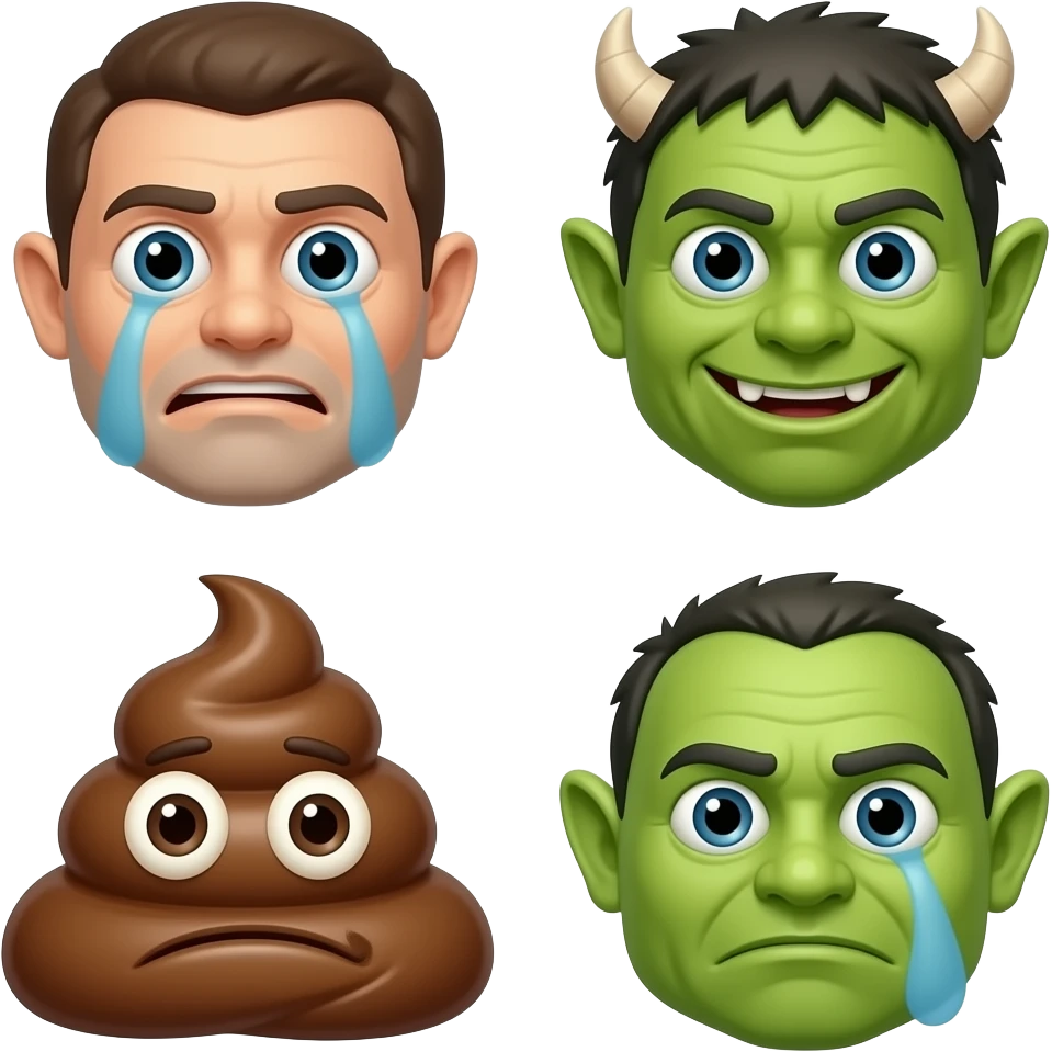 🤢😁💩👹 emoji