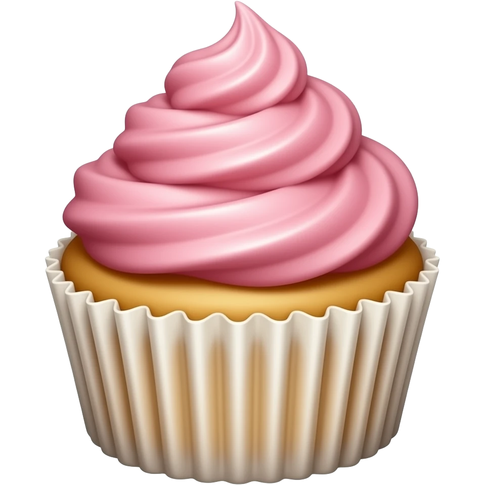 Cupcake with pink icing emoji