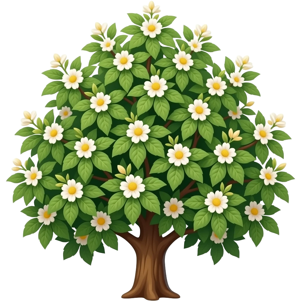 нарисуй реалистичный цветущий каштан emoji