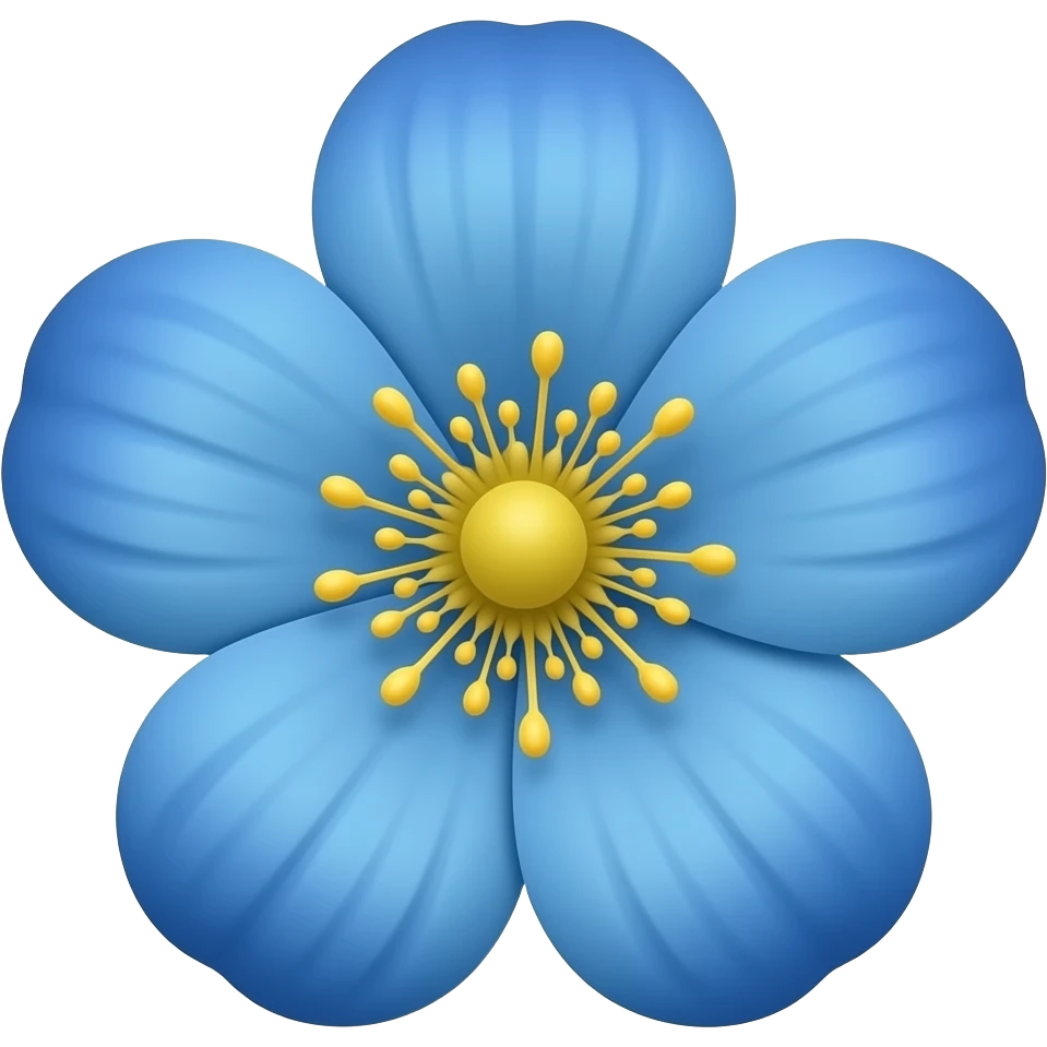 Bunga biru emoji