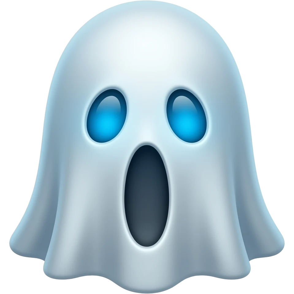 un fantôme avec un masque bleu sur les yeux. emoji