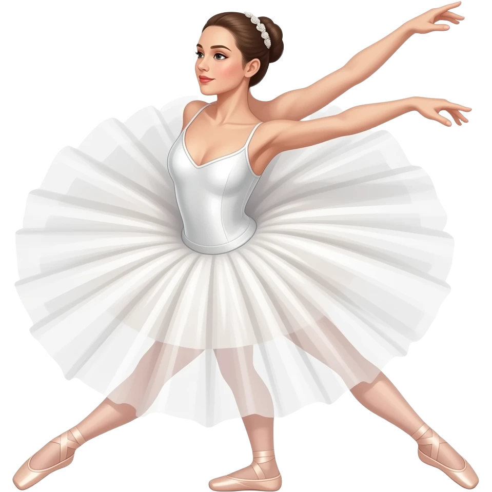 Ballerina doing an arabesque emoji
