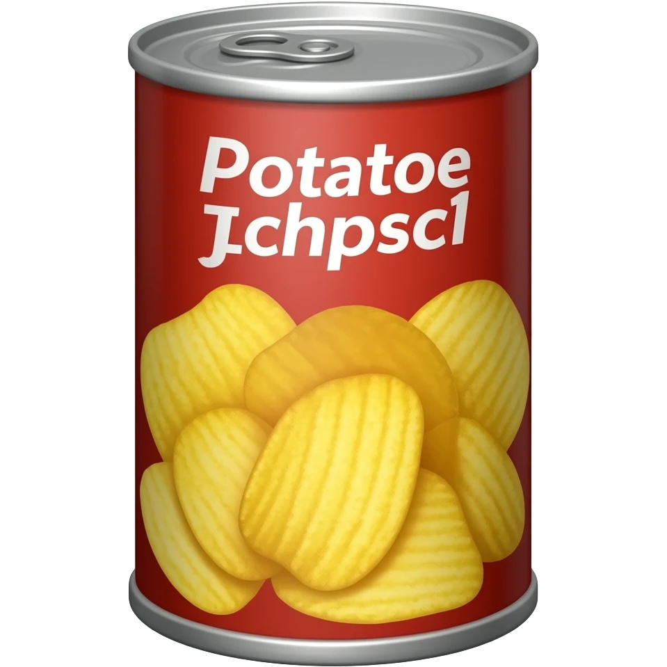 Potato chips tube can (hot emoji