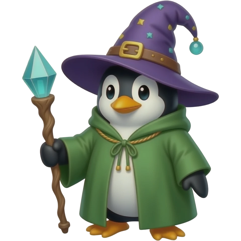 Penguin Wizard emoji
