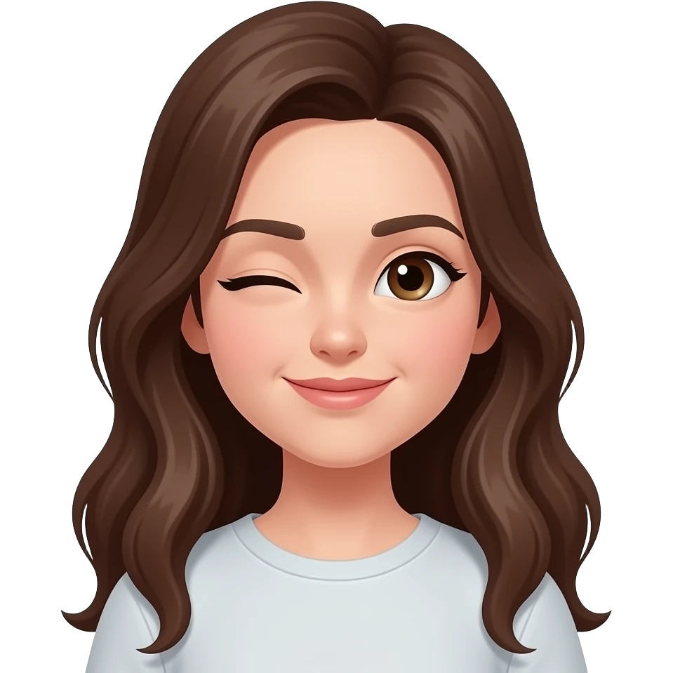 Girl long hair eye roll emoji