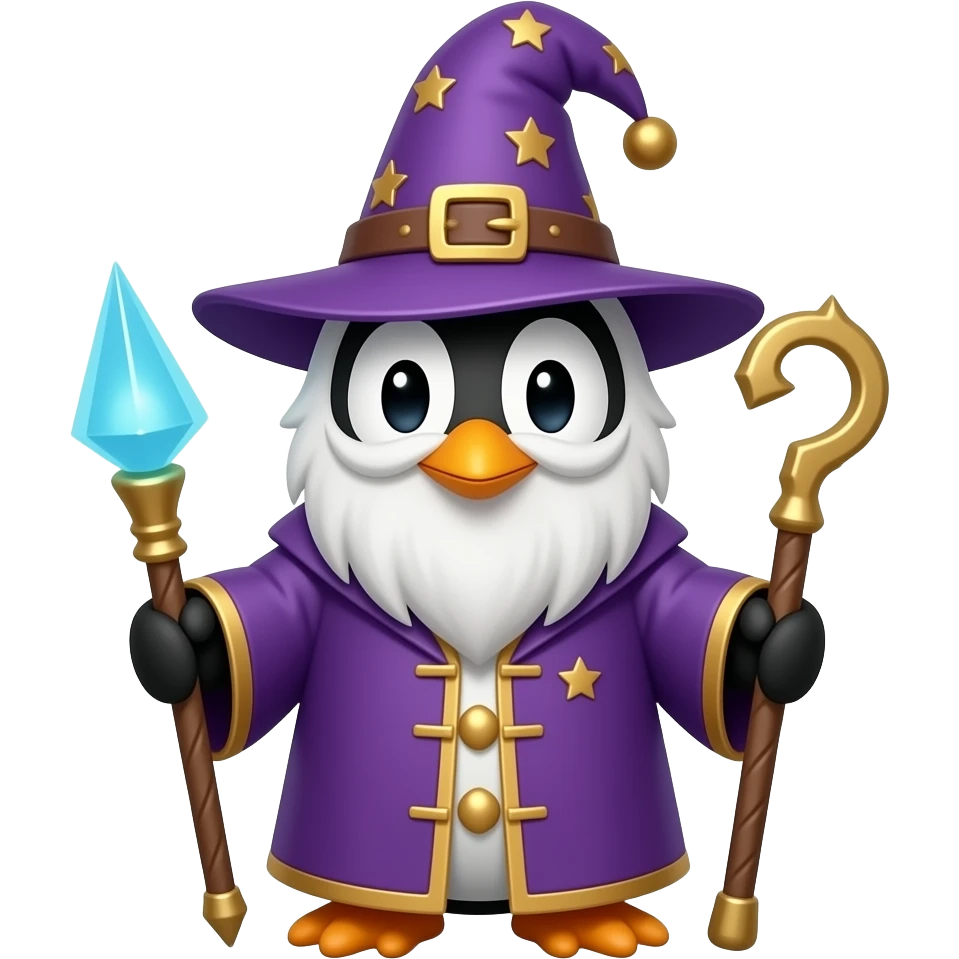 Penguin Wizard emoji