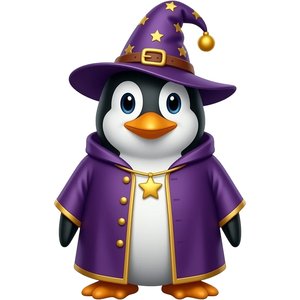 Penguin Wizard emoji