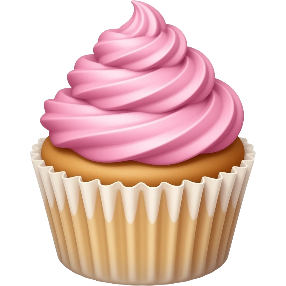 Cupcake with pink icing emoji