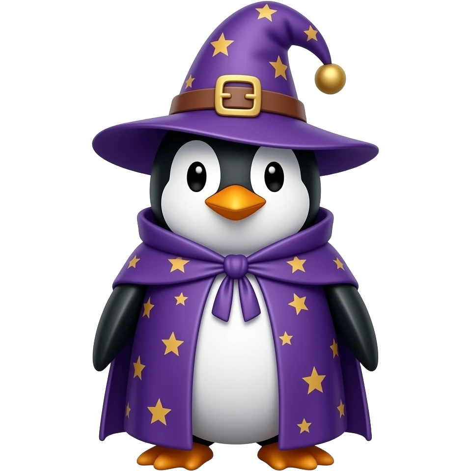 Penguin Wizard emoji