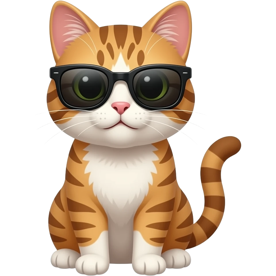 Cat wearing sunglasses emoji